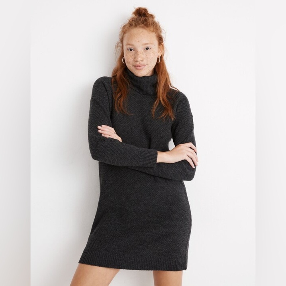 Madewell Foldover Turtleneck Sweater Dress